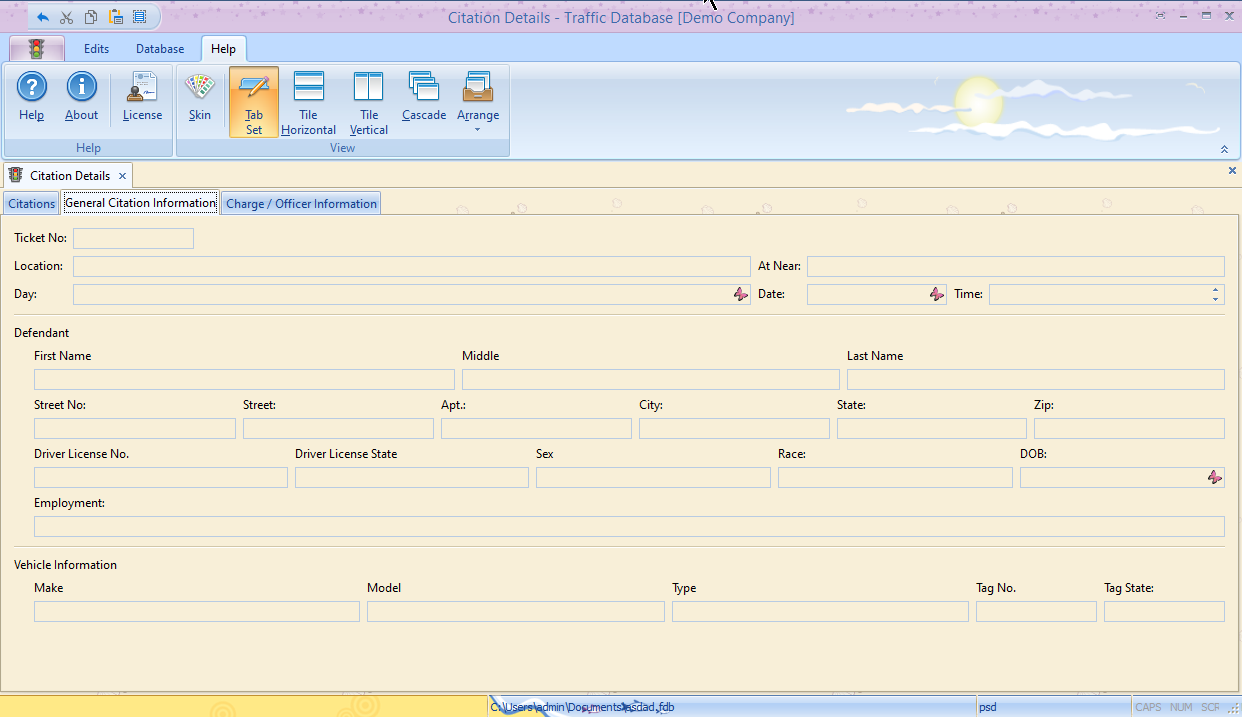 Traffic Database - Ticket Details